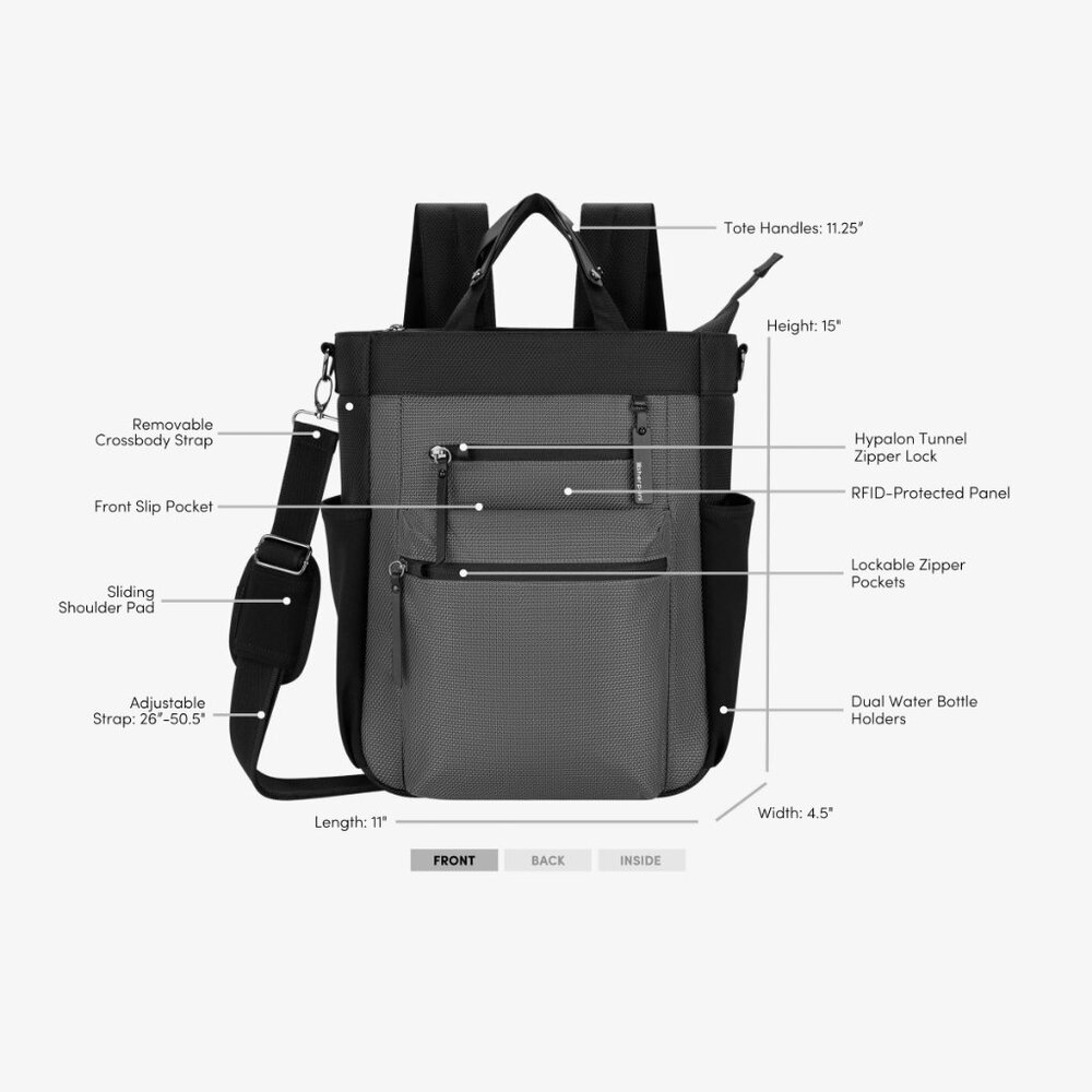 Sherpani Soleil Multi-Wear Travel Bag in Sterling - Picture 8 of 10